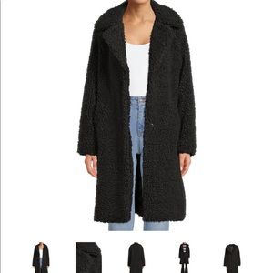 Lucky Faux Sherpa Pea Coat